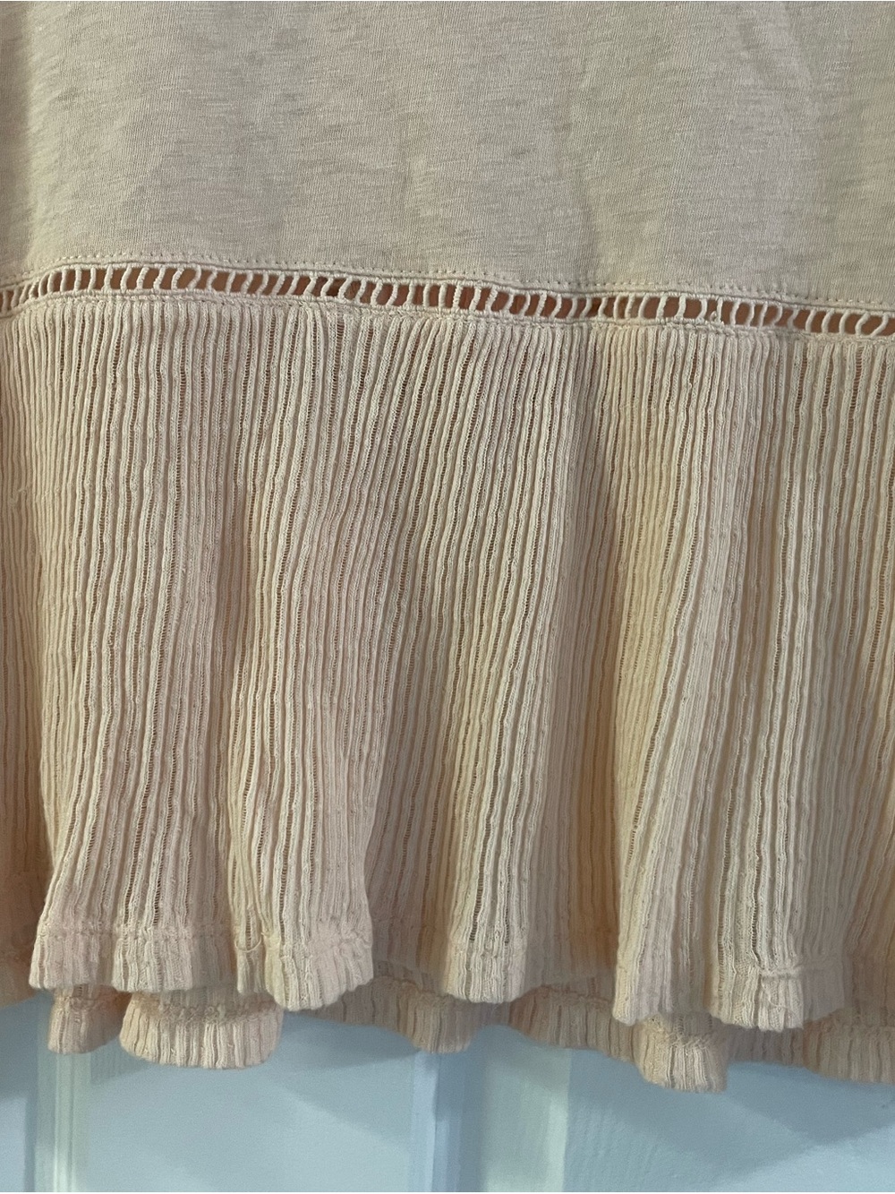 Lucky Brand Blush Pink Sleeveless Embroidered Peplum Top - Picture 4 of 7